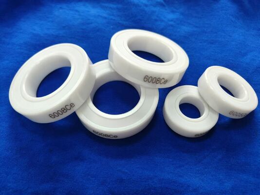 6008 6009 6010 Full Zirconia Ceramic Ball Bearing with ZrO2 rings and balls, PEEK cage and PTFE seals, P6/P5 grade precision